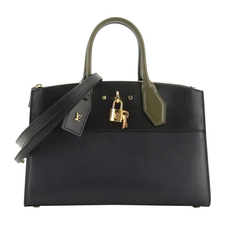 Louis Vuitton City Steamer Handbag Leather East West