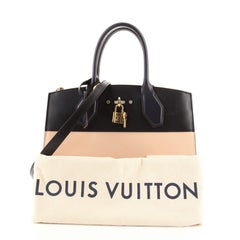 Louis Vuitton City Steamer Handbag Leather MM