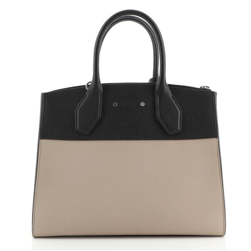 Brown Louis Vuitton City Steamer Handbag Leather MM