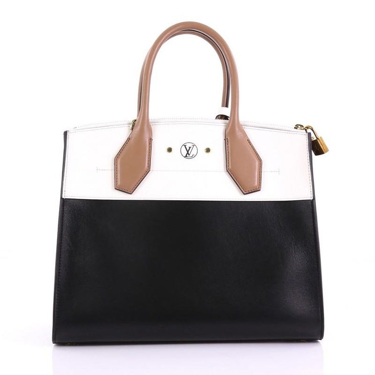 Louis Vuitton City Steamer Handbag Leather MM For Sale at 1stdibs