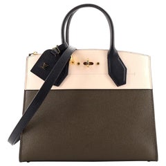 Louis Vuitton City Steamer Handbag Leather MM