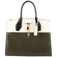 Louis Vuitton City Steamer Handbag Leather MM