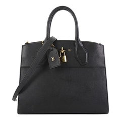 Louis Vuitton City Steamer Handbag Leather MM