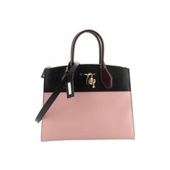 Louis Vuitton City Steamer Handbag Leather MM