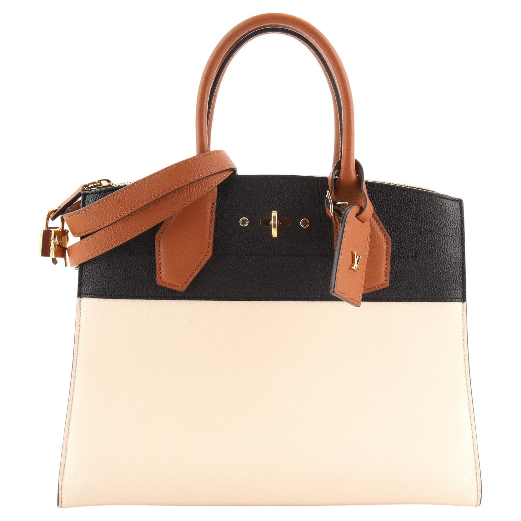Louis Vuitton City Steamer Handbag Leather MM