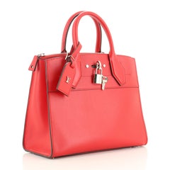 Louis Vuitton City Steamer Handbag Leather PM