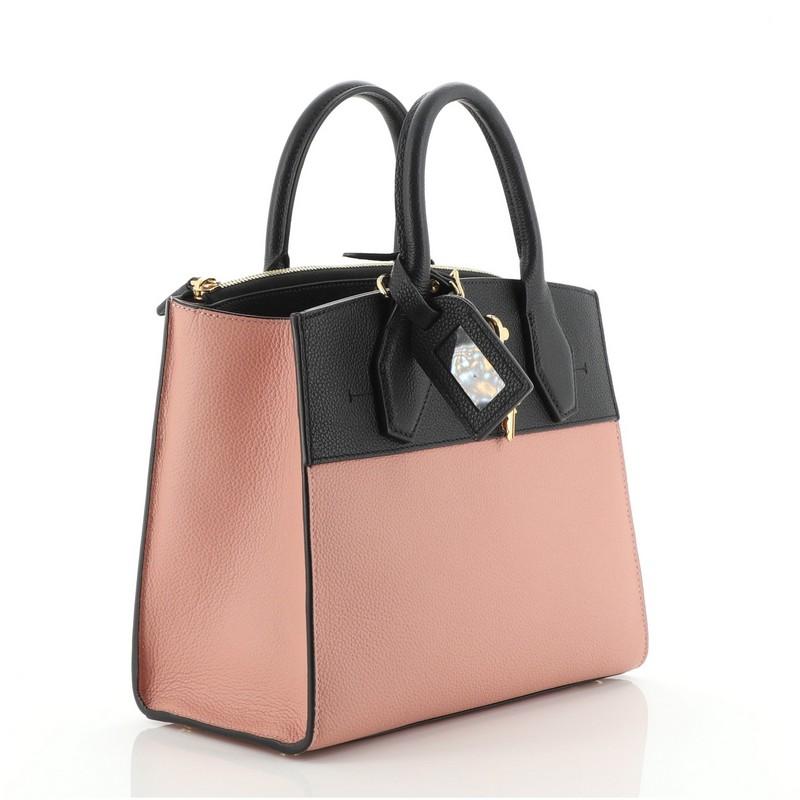 Brown Louis Vuitton City Steamer Handbag Leather PM
