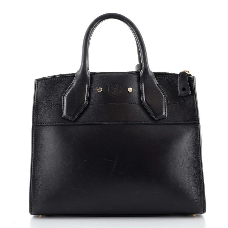 Louis Vuitton City Steamer Handbag Leather PM In Fair Condition In NY, NY