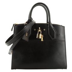 Louis Vuitton City Steamer Handbag Leather PM 