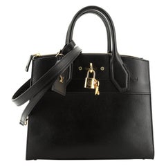 Louis Vuitton City Steamer Handbag Leather PM