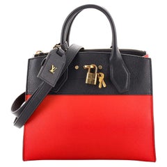Louis Vuitton City Steamer Handbag Leather PM
