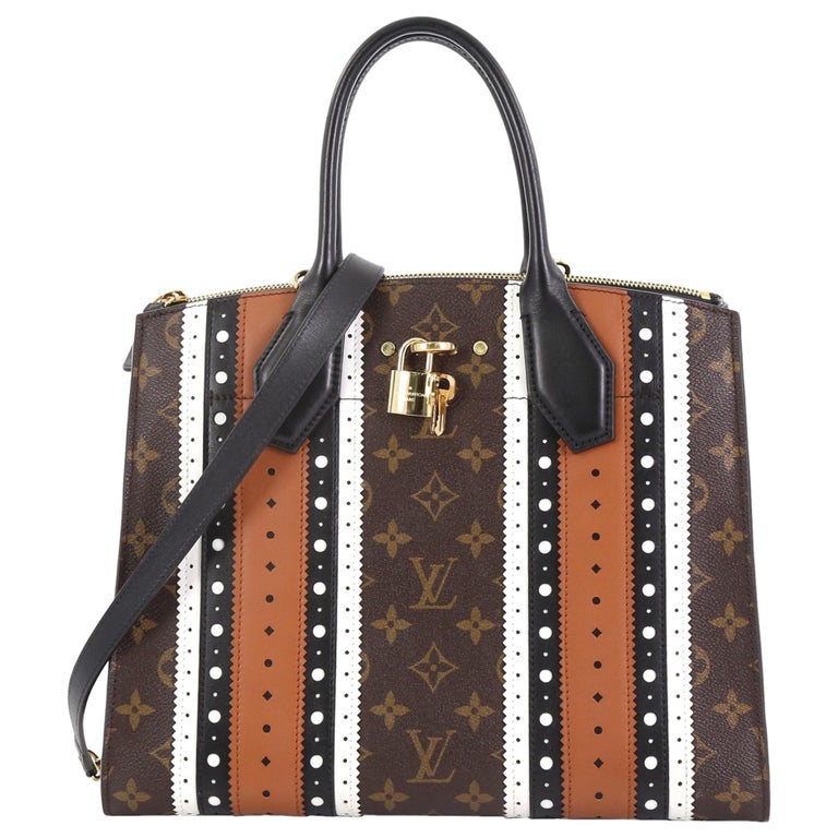 Louis Vuitton Beige/Brown Leather City Steamer Shoulder Bag Louis Vuitton
