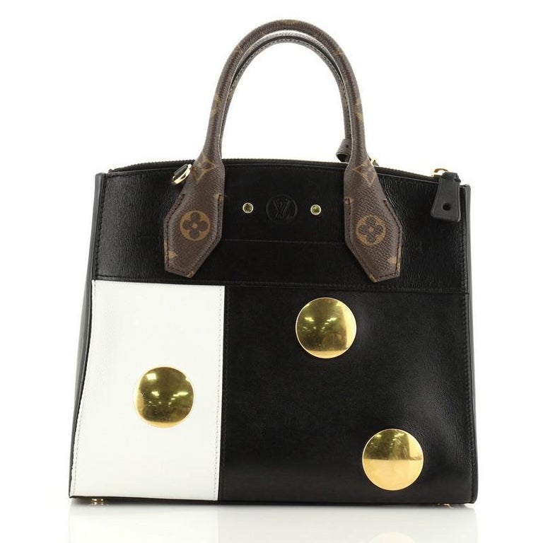 Louis Vuitton City Steamer Handbag Limited Edition Embellished Leather with Mono For Sale at 1stdibs
