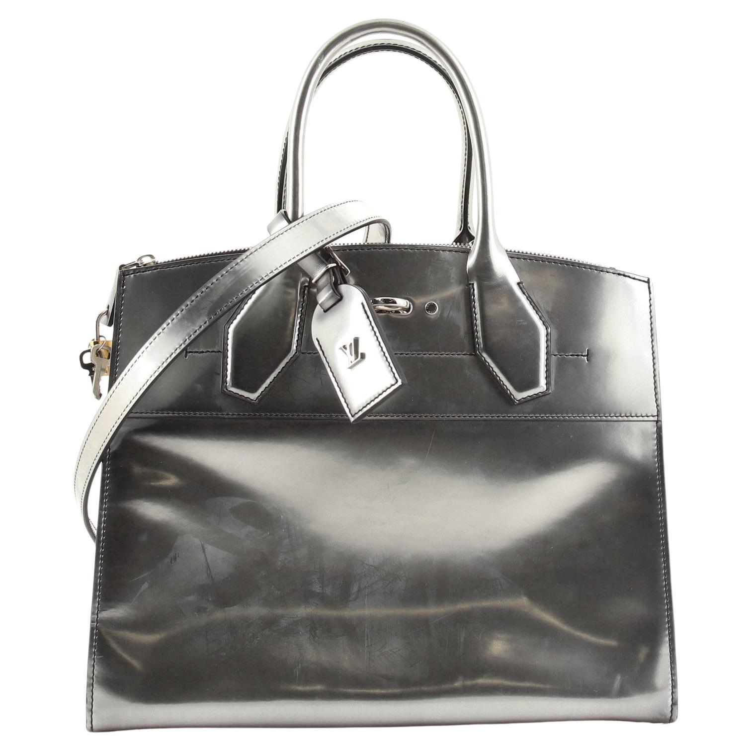 Louis Vuitton City Steamer Handbag Limited Edition Glazed Calfskin MM For  Sale at 1stDibs