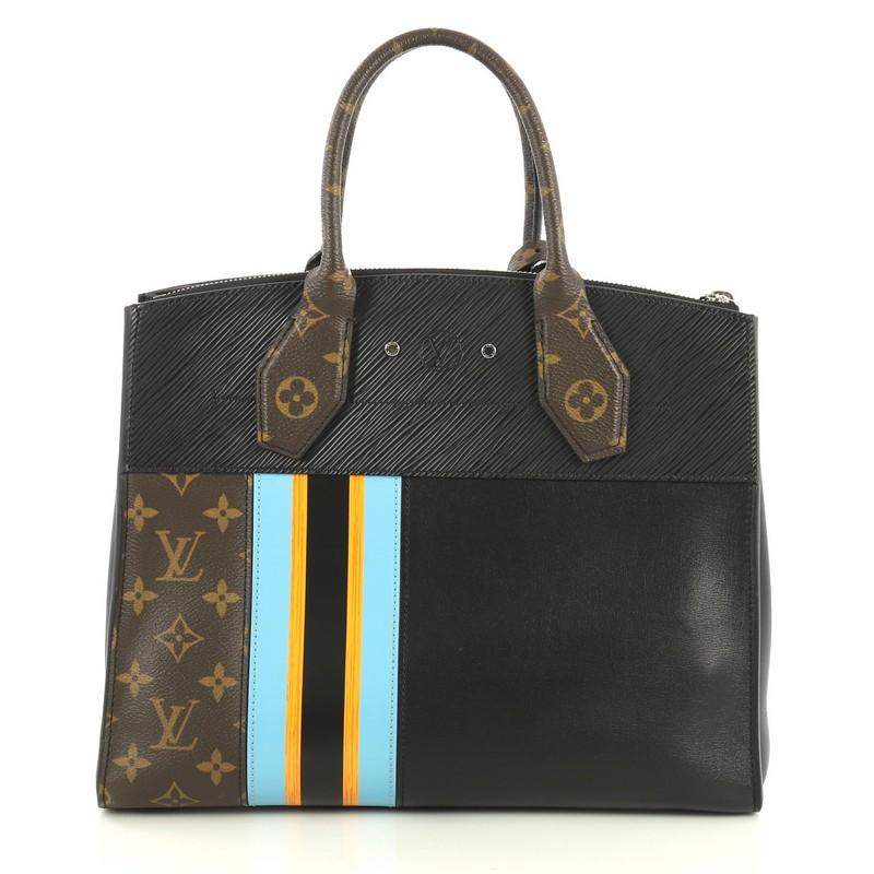 Black Louis Vuitton City Steamer Handbag Limited Edition Monogram Canvas and Leather