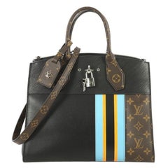 Louis Vuitton City Steamer Handbag Limited Edition Monogram Canvas and Leather