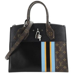 Louis Vuitton City Steamer Handbag Limited Edition Monogram Canvas and Leather 