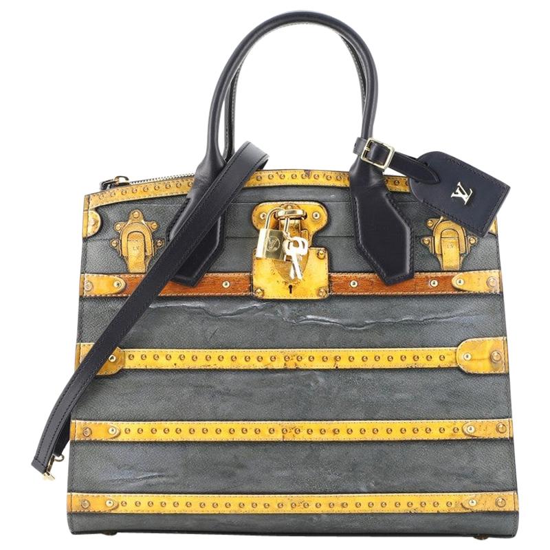 Louis Vuitton City Steamer Handbag Limited Edition Time Trunk Canvas MM