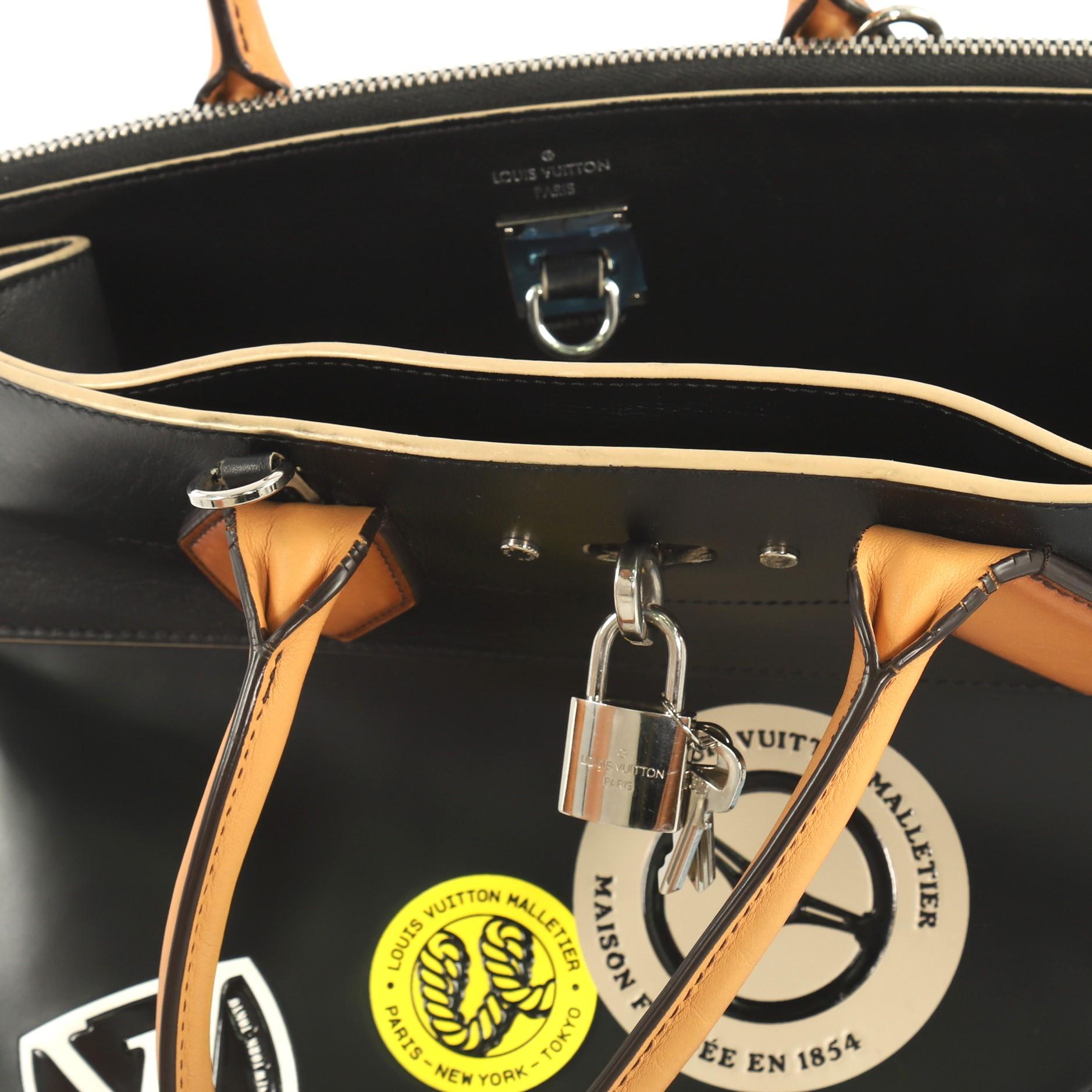 Women's Louis Vuitton City Steamer Handbag Limited Edition World Tour Leather MM
