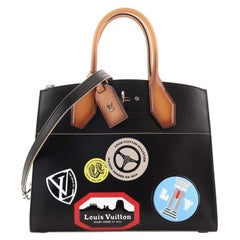 Louis Vuitton City Steamer Handbag Limited Edition World Tour Leather MM