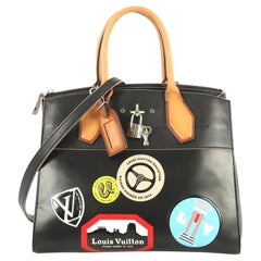 At Auction: Louis Vuitton, LOUIS VUITTON Handtasche CITY STEAMER MM WORLD  TOUR STICKERS.