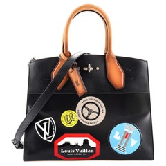 Louis Vuitton City Steamer Handbag Limited Edition World Tour Leather MM