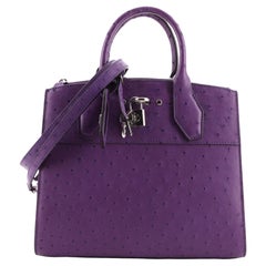 Louis Vuitton City Steamer Handbag Ostrich PM