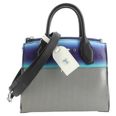 Louis Vuitton City Steamer Handbag Striped and Gradient Leather Mini