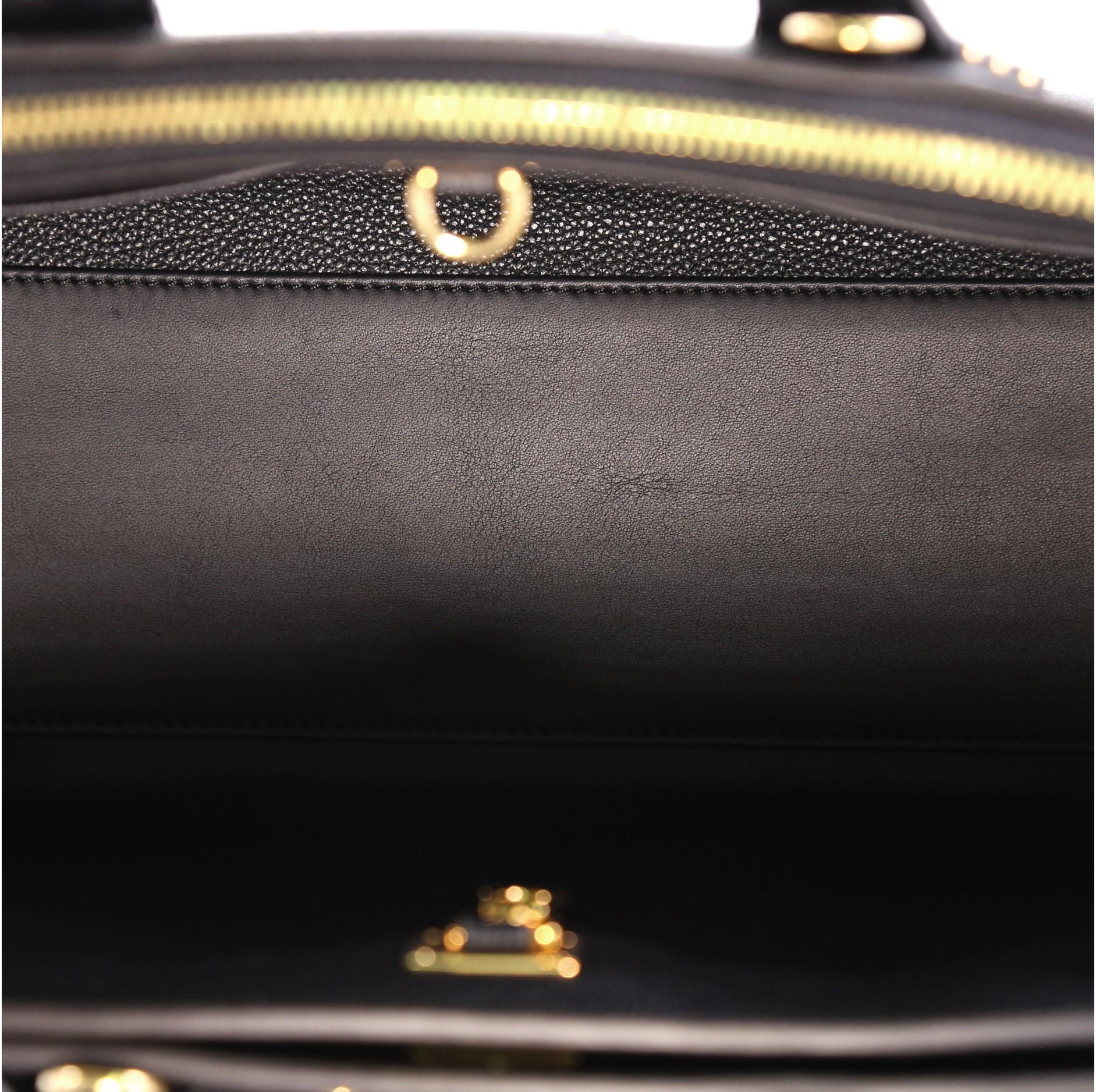 Louis Vuitton City Steamer Handbag Studded Leather MM 1