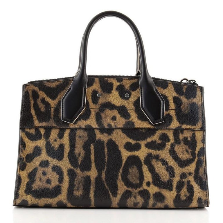 Louis Vuitton City Steamer Handbag Wild Animal Print Canvas EW In Good Condition For Sale In New York, NY