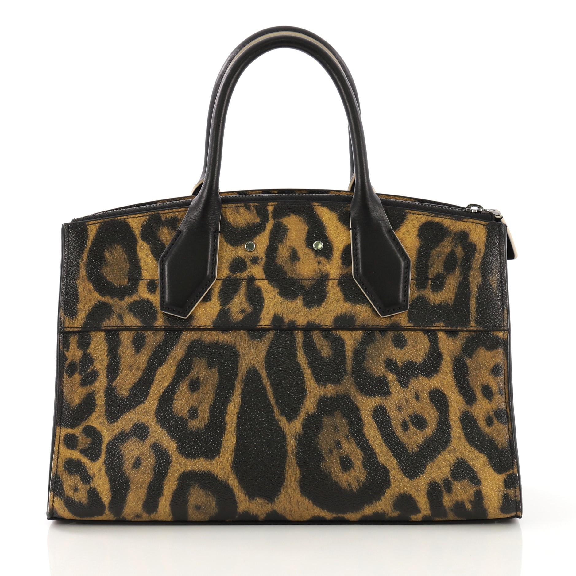 Louis Vuitton City Steamer Handbag Wild Animal Print Canvas EW In Excellent Condition In NY, NY