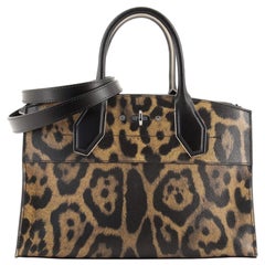 Louis Vuitton City Steamer Handbag Wild Animal Print Canvas EW