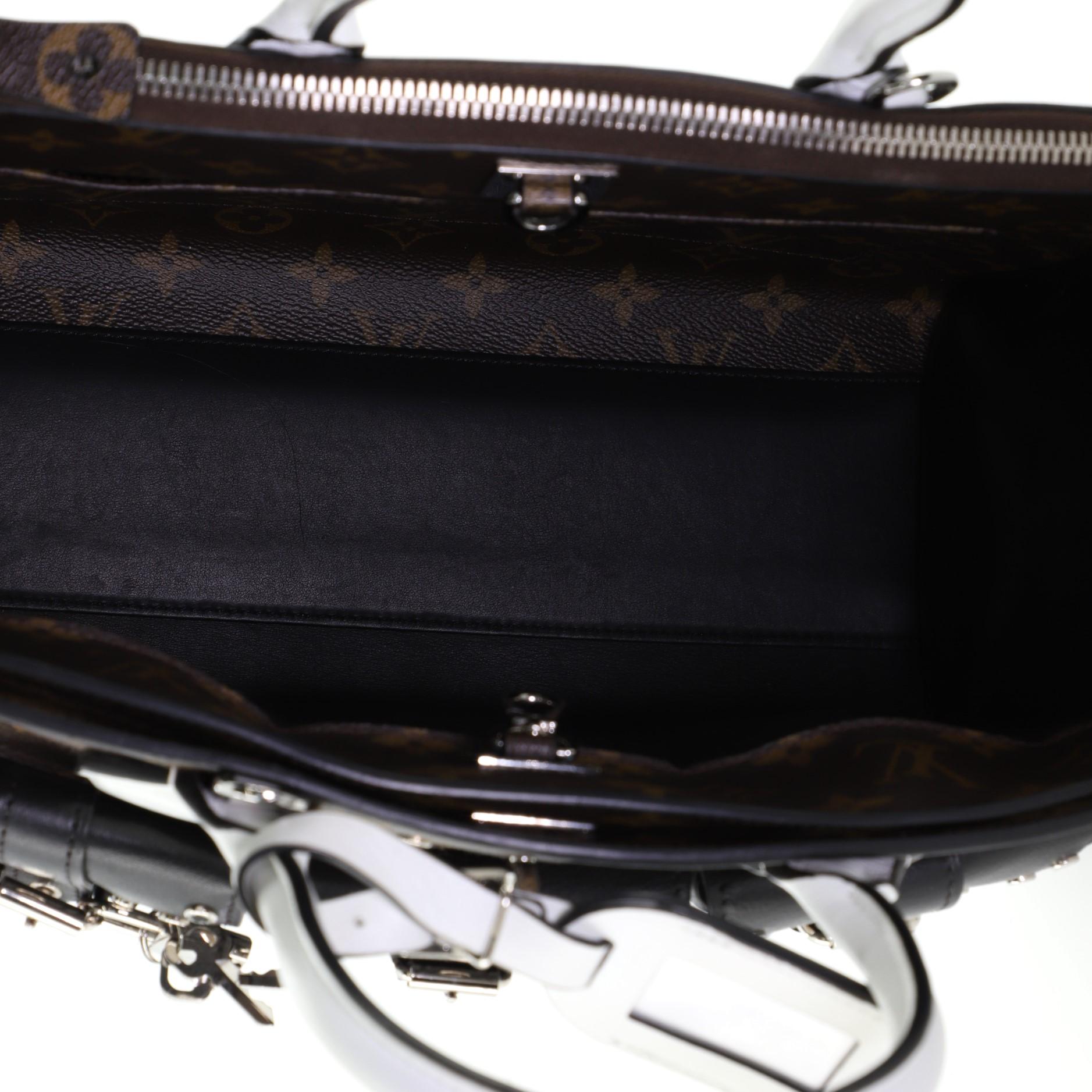 Black Louis Vuitton City Steamer Pockets Handbag Monogram Canvas and Leather MM