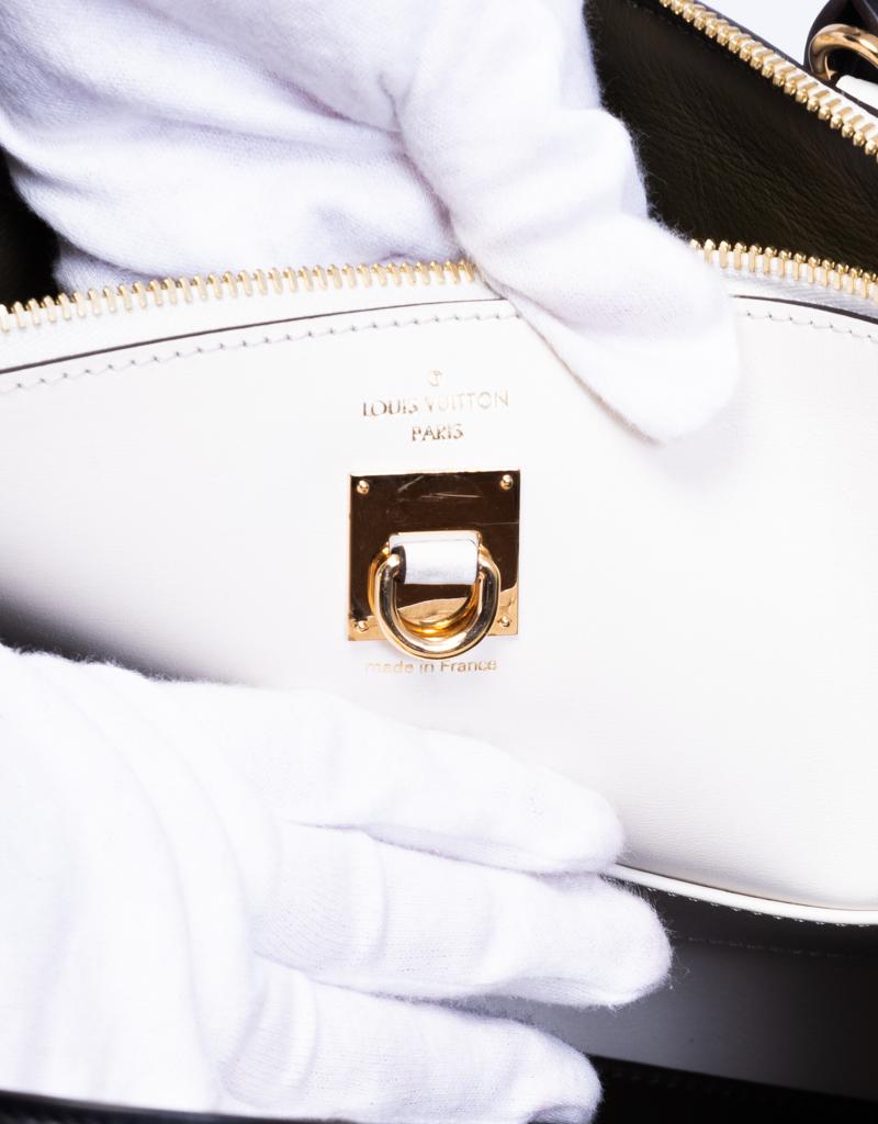 Gray Louis Vuitton Khaki/White City Stream MM Tote Handbag
