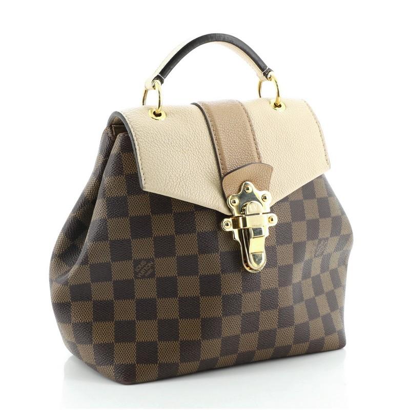 Gray Louis Vuitton Clapton Backpack Damier and Leather