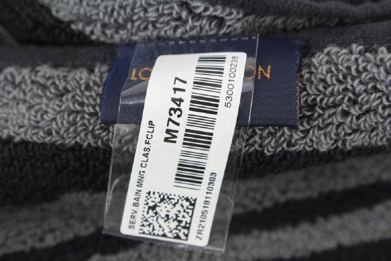 Louis Vuitton Beach Towel Monogram Eclipse Serviette Vine Black Blanket  Cotton