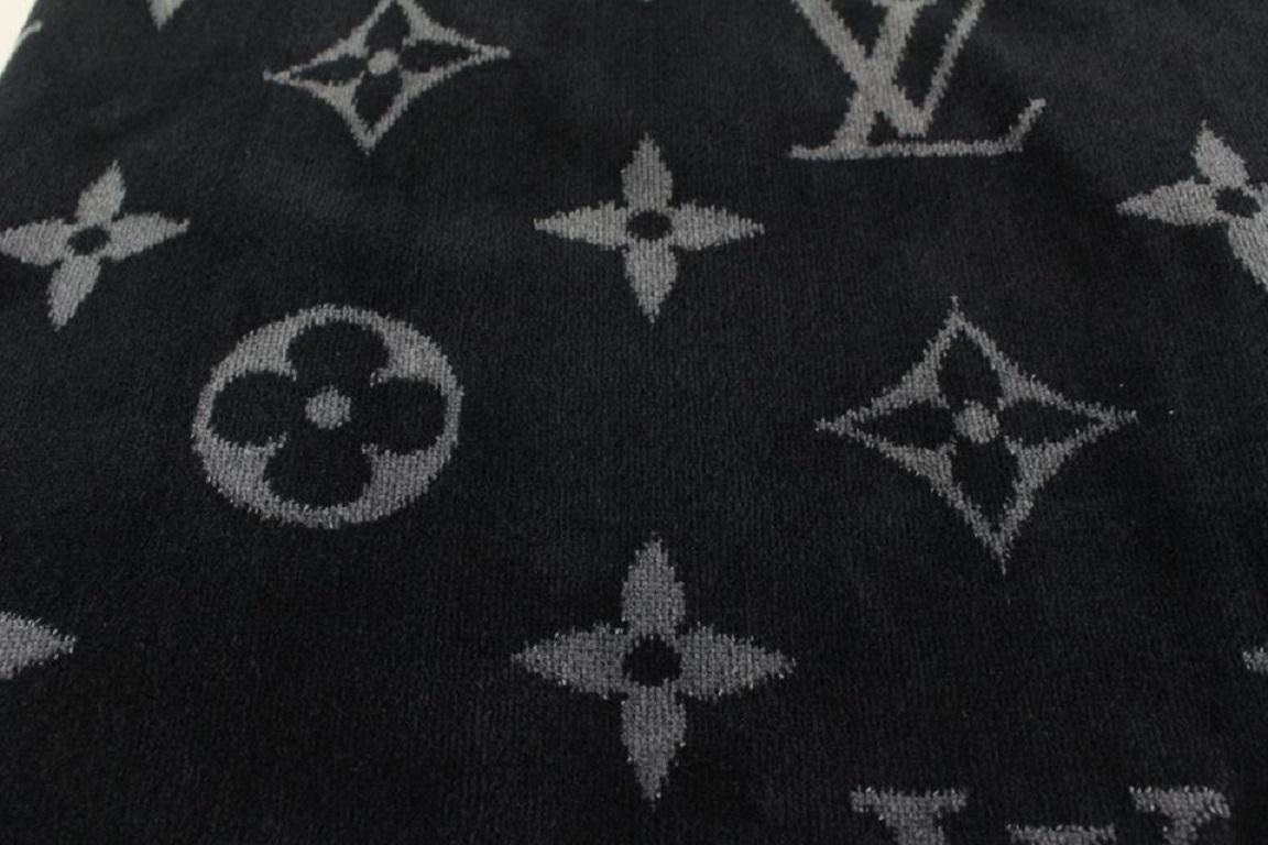 Louis Vuitton Classic Black Monogram Eclipse Beach Towel 914lv53 1