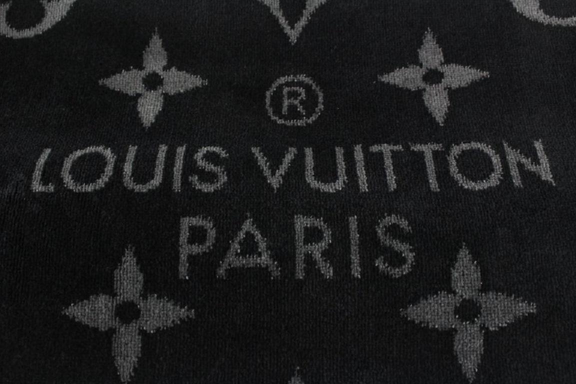 Louis Vuitton Classic Black Monogram Eclipse Beach Towel 914lv53 2
