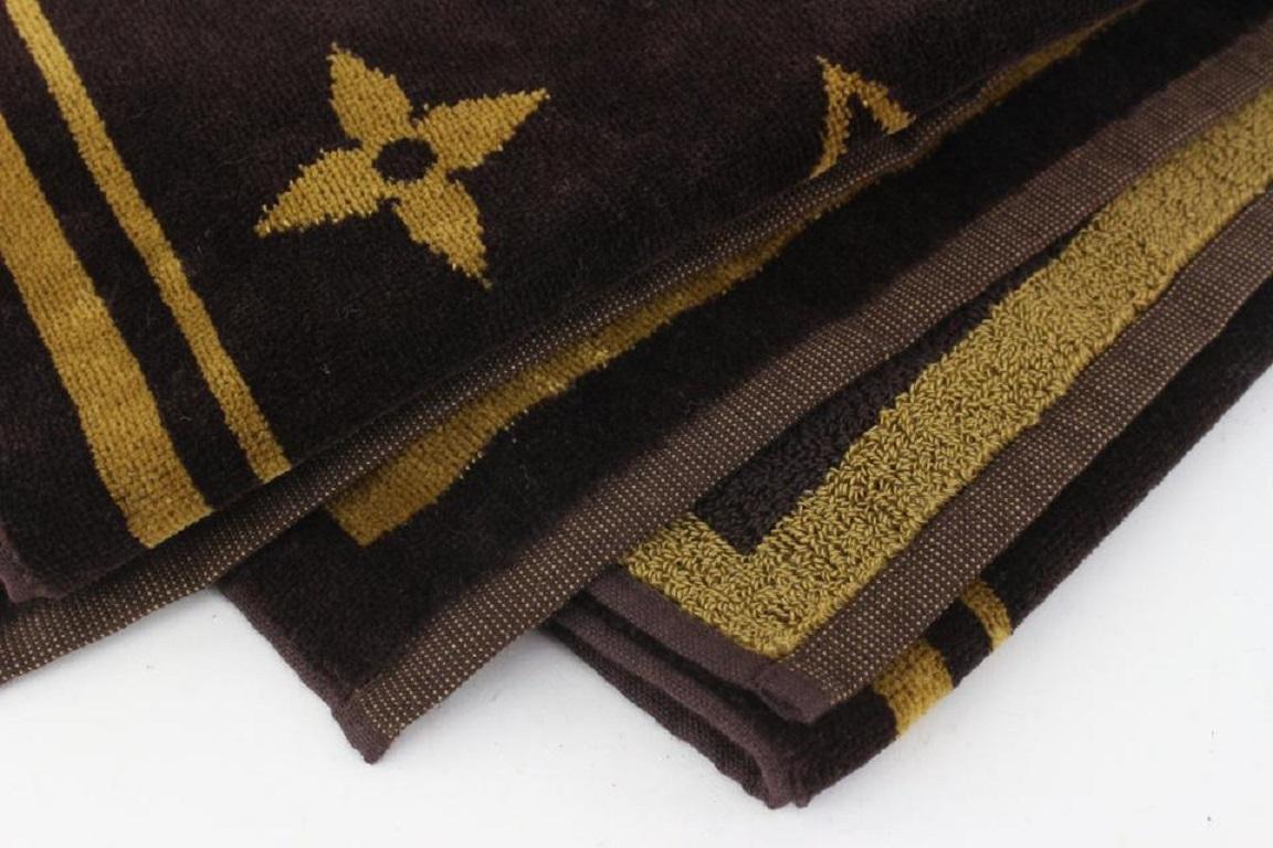 Louis Vuitton Classic Brown Monogram Beach Towel 99lv87 4
