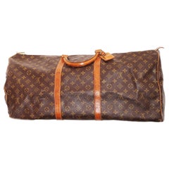 Sac de voyage Louis Vuitton « Keepall 60 » vintage en toile à monogrammes classique.