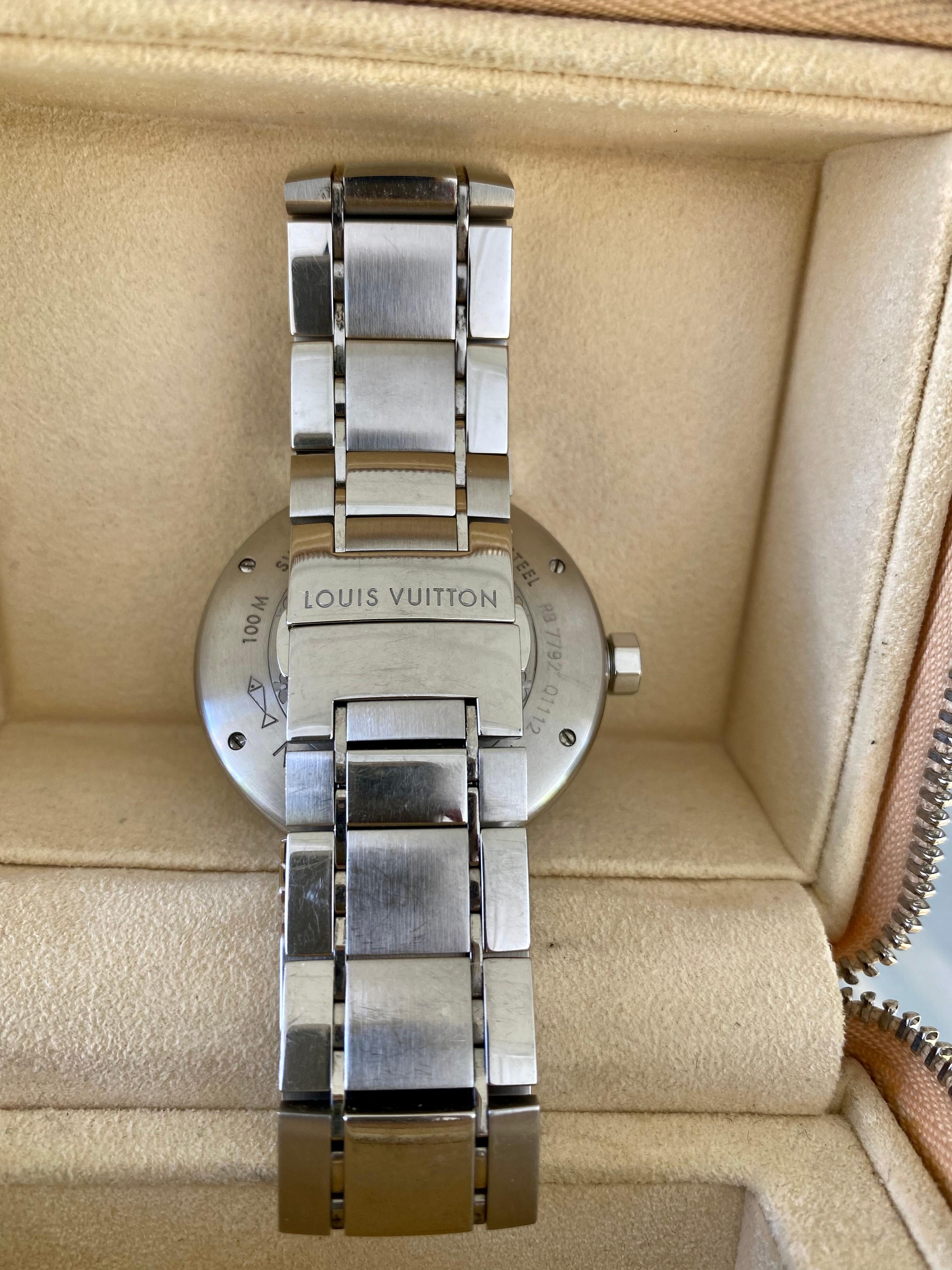 Louis Vuitton Classic Tambour Schweizer Uhr im Angebot 2