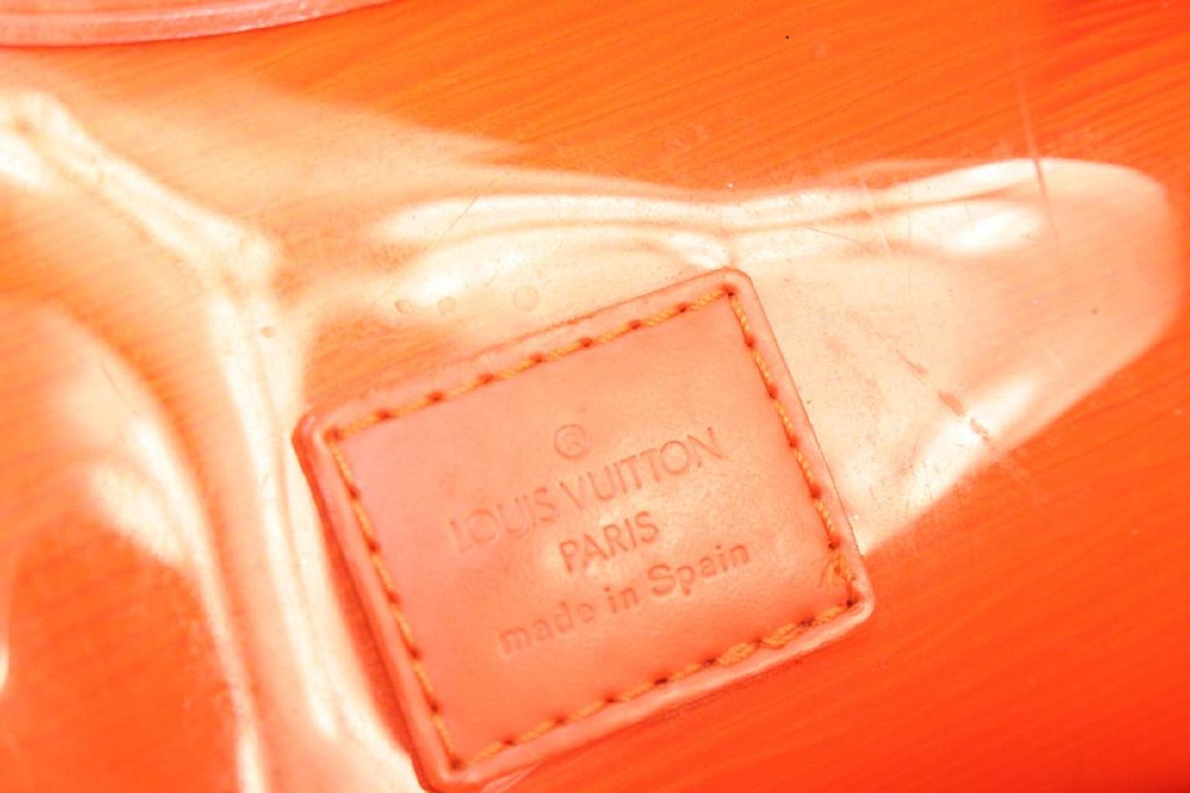 Louis Vuitton Clear Epi Plage Orange Lagoon Bay PM Tragetasche 923lv8 Damen im Angebot