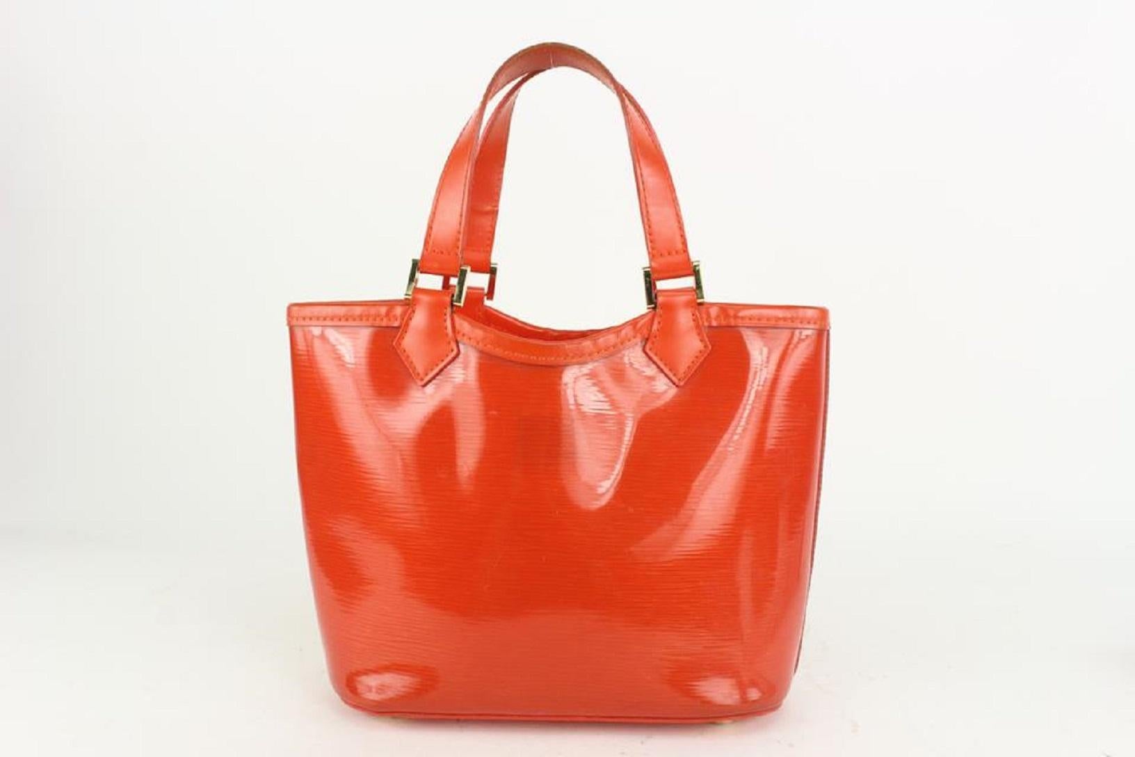 Louis Vuitton Clear Epi Plage Orange Lagoon Bay PM Tote bag 923lv8 In Good Condition For Sale In Dix hills, NY