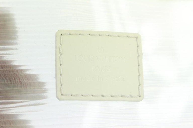Gray Louis Vuitton Clear Epi Plage Pochette Accessoires Wristlet Bag Mini Pouch 296lv For Sale