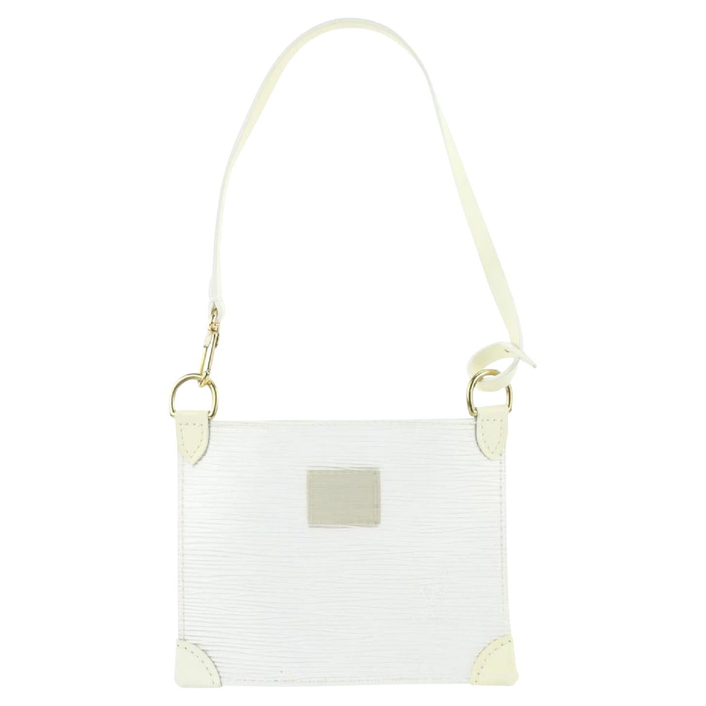 Louis Vuitton Clear Epi Plage Pochette Accessoires Wristlet Bag Mini Pouch 296lv