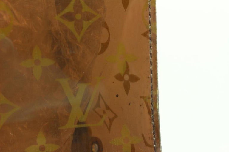 Louis Vuitton Limited Clear Monogram Ambre Cabas Cruise GM Tote with Pouch  at 1stDibs