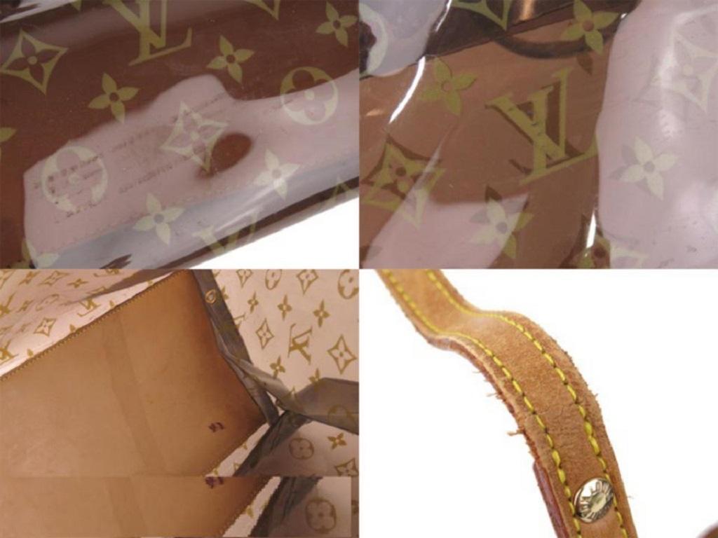 Louis Vuitton Clear Monogram Sac Cabas Cruise Ambre GM Tote Bag with Pouch 3