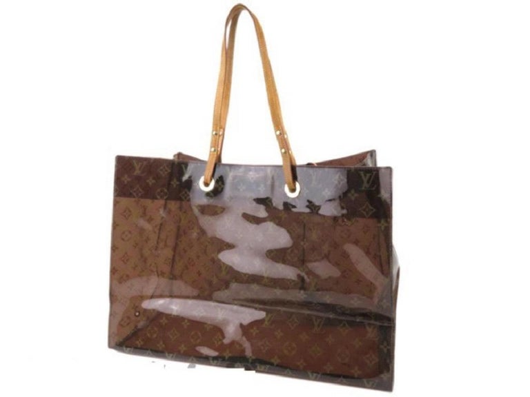 Louis Vuitton Clear Monogram Sac Cabas Cruise Ambre GM Tote Bag with Pouch