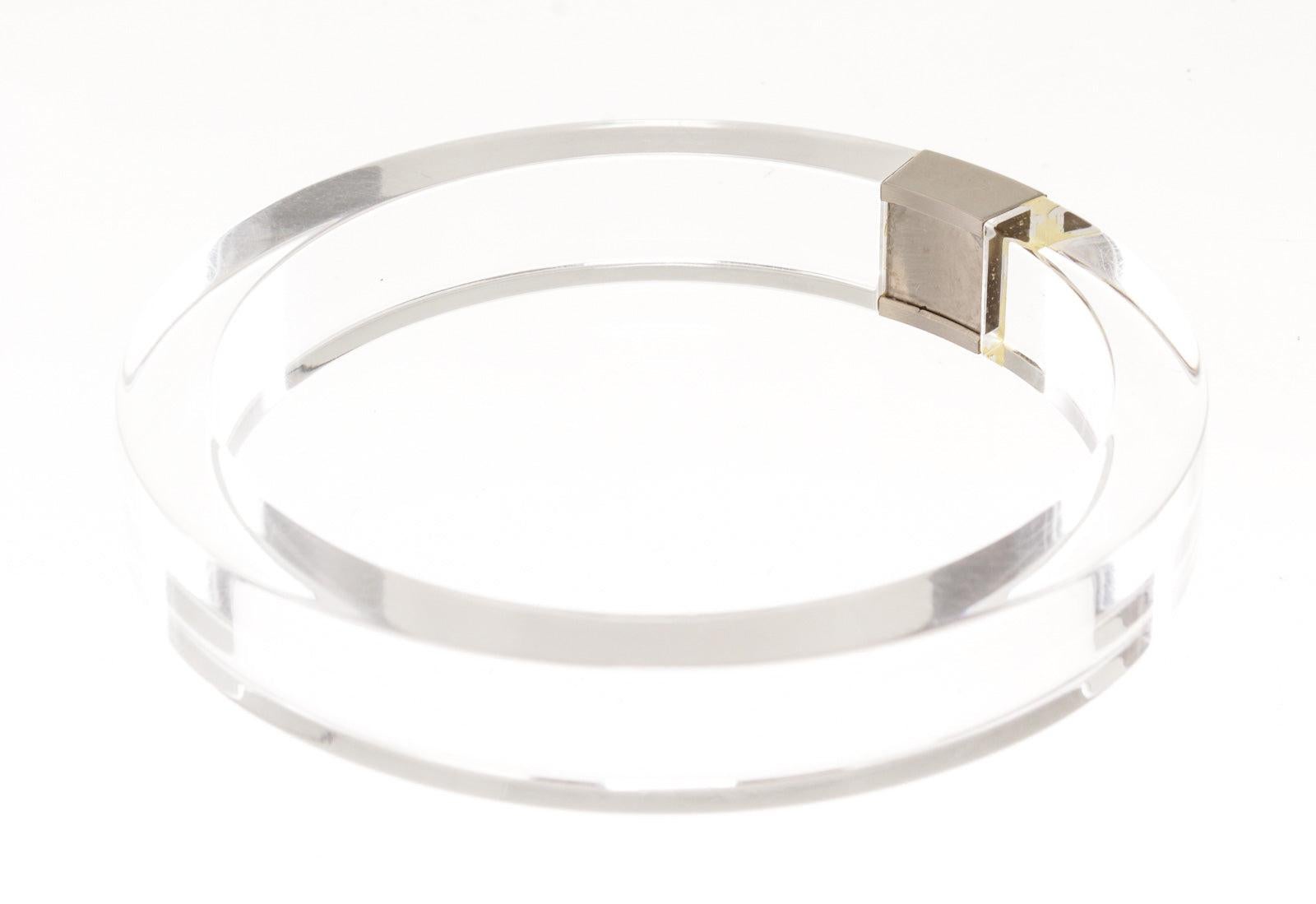 louis vuitton silver bangle