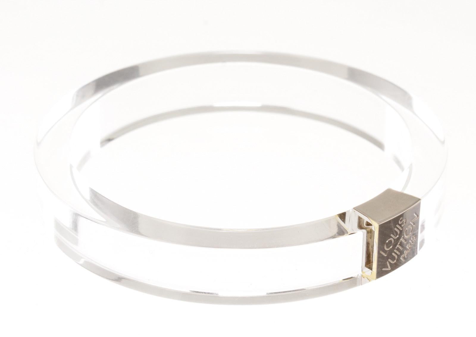 Louis Vuitton Clear Night Clubber Cuff Bangle Bracelet In Good Condition In Irvine, CA